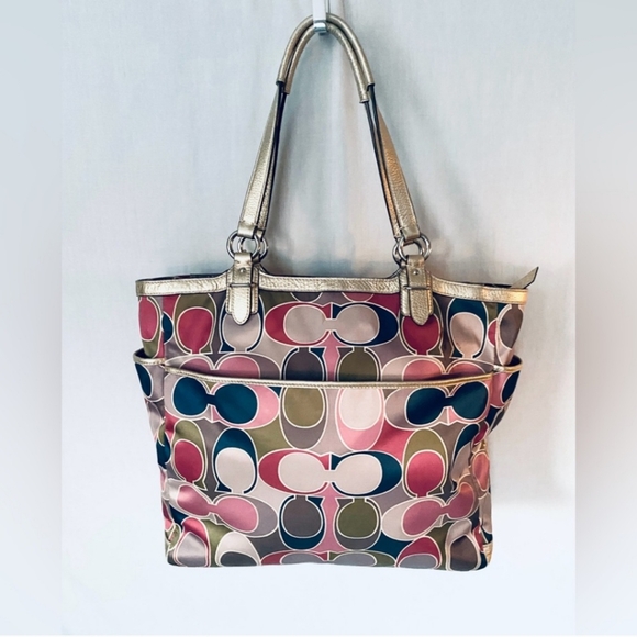 Coach Gallery Optic Tote EUC - Picture 2 of 9